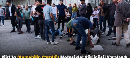 Siirt’te Otomobilin Çarptığı Motosiklet Sürücüsü Yaralandı