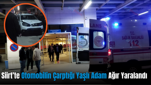 Siirt’te Otomobilin Çarptığı Yaşlı Adam Ağır Yaralandı