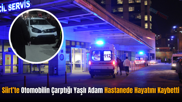 Siirt’te Otomobilin Çarptığı Yaşlı Adam Hastanede Hayatını Kaybetti