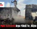 Siirt’te Park Halindeki Arpa Yüklü Tır, Böyle Yandı!..