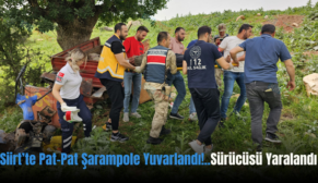 Siirt’te Pat-Pat Şarampole Yuvarlandı!.. Sürücüsü Yaralandı