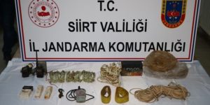 SİİRT’TE TERÖRİSTLERE AİT PATLAYICI DÜZENEKLERİ ELE GEÇİRİLDİ