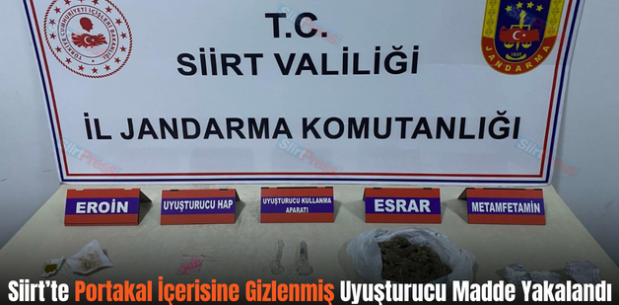 Siirt’te Portakal İçerisine Gizlenmiş Uyuşturucu Madde Yakalandı
