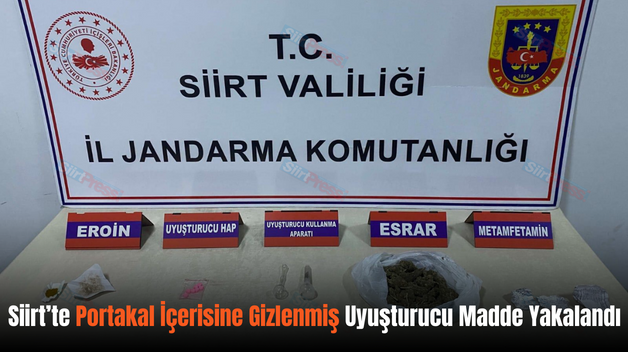 Siirt’te Portakal İçerisine Gizlenmiş Uyuşturucu Madde Yakalandı