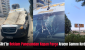 Siirt’te Reklam Panosundan Kopan Parça Aracın Camını Kırdı