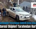Siirt’te Şarampole Yuvarlanan Elektrik Arıza Aracı Özel İdaresi Ekipleri Tarafından Kurtarıldı