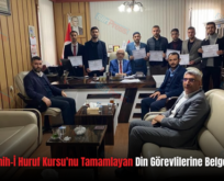 Siirt’te Tashih-İ Huruf Kursu’nu Tamamlayan Din Görevlilerine Belgeleri Verildi