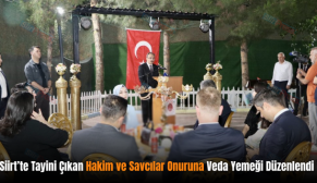 Siirt’te Tayini Çıkan Hakim ve Savcılar Onuruna Veda Yemeği Düzenlendi