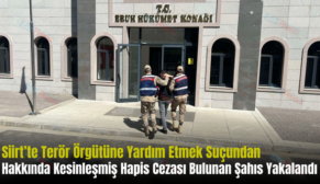 Siirt’te Terör Örgütüne Yardım Etmek Suçundan Hakkında Kesinleşmiş Hapis Cezası Bulunan Şahıs Yakalandı