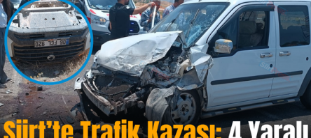 Siirt’te Trafik Kazası: 4 Yaralı