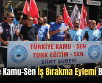 Siirt’te Kamu-Sen İş Bırakma Eylemi Başlattı