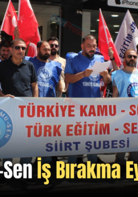 Siirt’te Kamu-Sen İş Bırakma Eylemi Başlattı