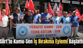 Siirt’te Kamu-Sen İş Bırakma Eylemi Başlattı