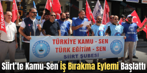 Siirt’te Kamu-Sen İş Bırakma Eylemi Başlattı