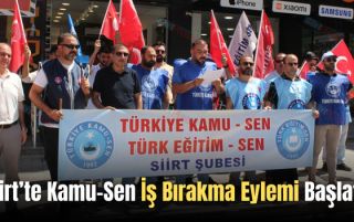 Siirt’te Kamu-Sen İş Bırakma Eylemi Başlattı