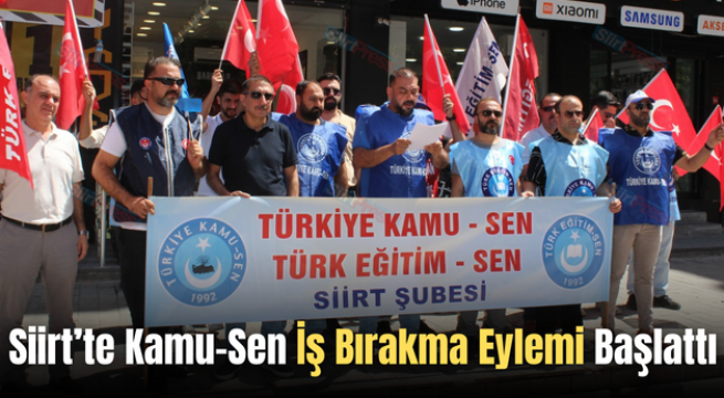 Siirt’te Kamu-Sen İş Bırakma Eylemi Başlattı