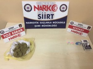 Siirt Emniyet Müdürlüğü’nce “Narkotik Suçlarının Önlenmesine” yönelik düzenlenen operasyonda, 20