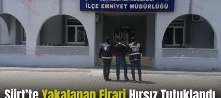Siirt’te Yakalanan Firari Hırsız Tutuklandı