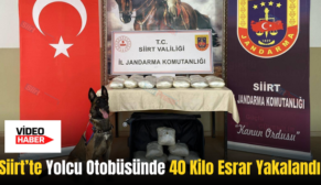 Siirt’te Yolcu Otobüsünde 40 Kilo Esrar Yakalandı