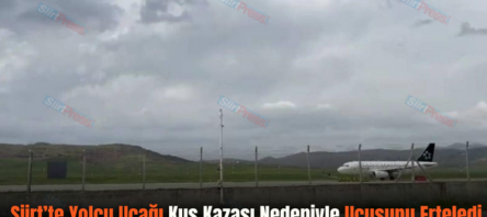 Siirt’te Yolcu Uçağı Kuş Kazası Nedeniyle Uçuşunu Erteledi
