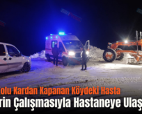 Siirt’te Yolu Kardan Kapanan Köydeki Hasta Ekiplerin Çalışmasıyla Hastaneye Ulaştırıldı