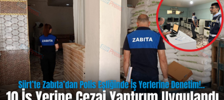 Siirt’te Zabıta’dan Polis Eşliğinde İş Yerlerine Denetim!.. 10 İş Yerine Cezai Yaptırım Uygulandı
