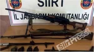 Siirt İl Jandarma Komutanlığı ekiplerince, Şirvan ilçesinde bir eve düzenlenen