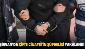 ŞİRVAN’DA ÇİFTE CİNAYETİN ŞÜPHELİSİ YAKALANDI