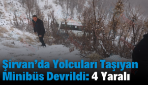 Şirvan’da Yolcuları Taşıyan Minibüs Devrildi: 4 Yaralı