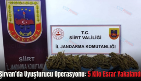 Şirvan’da Uyuşturucu Operasyonu: 5 Kilo Esrar Yakalandı