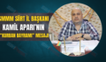 SMMM SİİRT İL BAŞKANI KAMİL APARI’NIN “KURBAN BAYRAMI” MESAJI