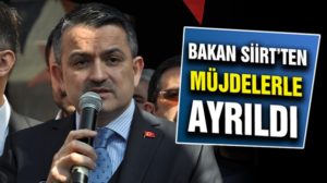Çeşitli temas ve incelemelerde bulunmak üzere Siirt’e gelen Tarım ve