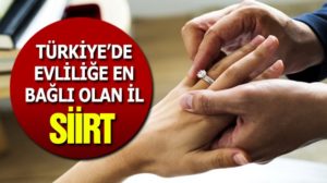 Türkiye İstatistik Kurumu (TÜİK) evlenme ve boşanma istatistiklerini açıkladı. Siirt