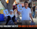 TUTUKLU YAŞLI BABASININ TAHLİYESİ İÇİN ANNESİ İLE BİRLİKTE EYLEM YAPTI