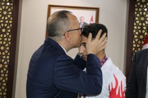 Siirt Valisi Ali Fuat Atik, Gençler Avrupa Şampiyonu Abdullah Toprak,