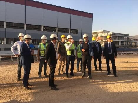 Türkiye’nin ilk çinko metal külçelerini üretecek çinko izabe tesisinin inşaatında