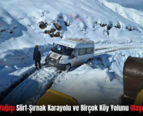 Yoğun Kar Yağışı Siirt-Şırnak Karayolu ve Birçok Köy Yolunu Ulaşıma Kapattı